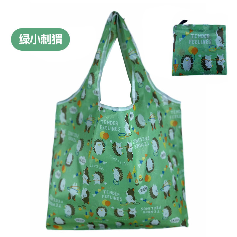 Spot bolsa de compras plegable de gran capacidad Spot bolsa de protección ambiental bolsa plegable bolsa de almacenamiento portátil impresa portátil creativa