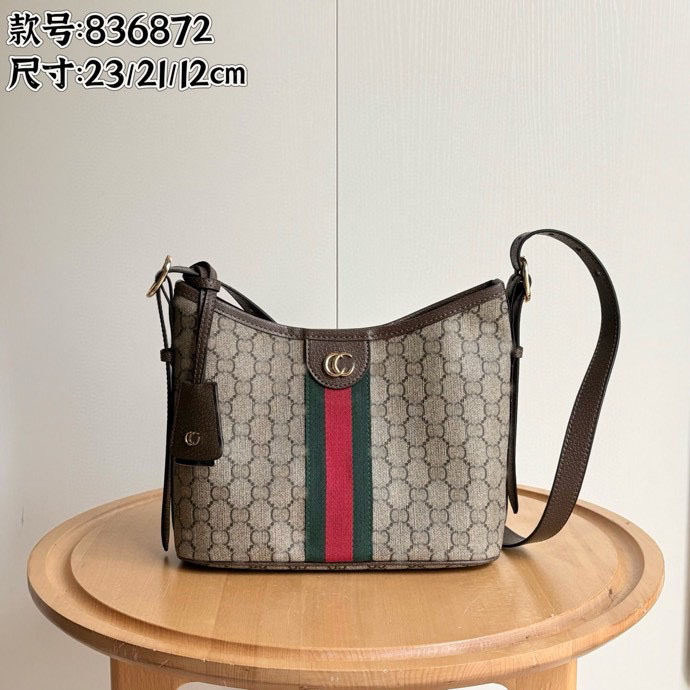 G Brand 2026 New Classic Ophidia Bucket Bag Trendy Leather Shoulder Crossbody Bag