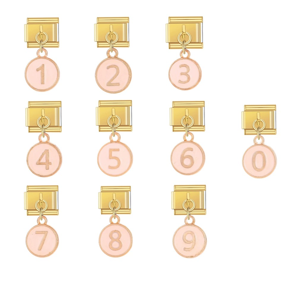 Трансграничное Специально для различных взрывных моделей Итальянский розовый цифровой браслет-браслет Съемный свободно с подвеской DIY