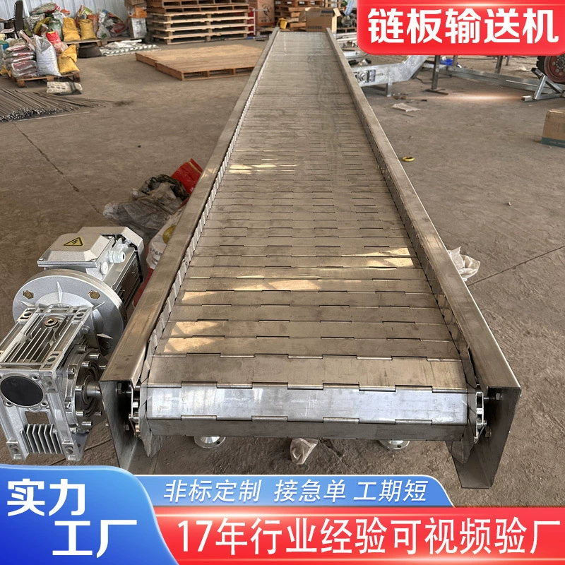Цепной конвейер для пищевой промышленности, ленточный конвейер из нержавеющей стали, экспортный, сверхмощный цепной конвейер с пластинчатой цепью