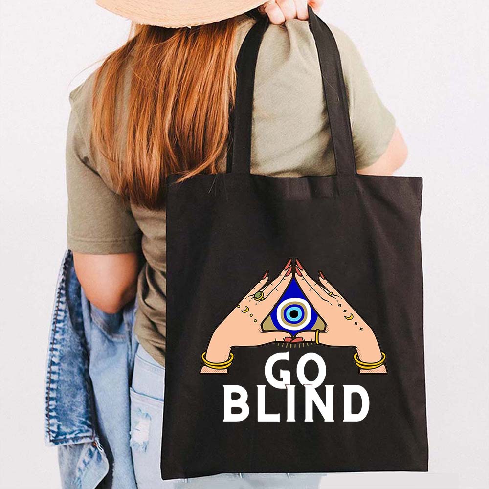 Graffiti griego mal de ojo impreso bolsa de lona bolsa de hombro estudiante bolsa plegable bolsa de compras portátil