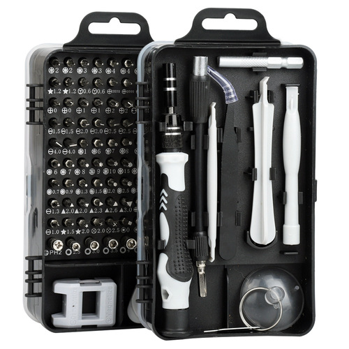 Multi-purpose watch and mobile phone disassembly and repair screwdriver screwdriver tool 115-in-1 carbon steel screwdriver set