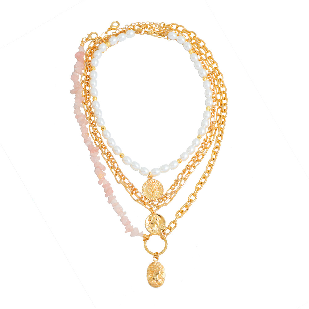 Multilayer Fashion Creative Ethnic Style Pearl Stone Necklace display picture 2