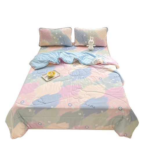 BB4C wholesale summer latex ice silk cool mat set of four for summer air conditioner soft mat set of three for children's learning