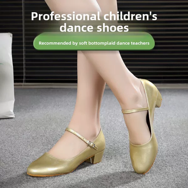 Children's Latin Dance Shoes, Girls' Dance Shoes, Kids' Dance Shoes, Soft-Soled Kids' Modern Dance Shoes, Performance Shoes, Performance Footwear