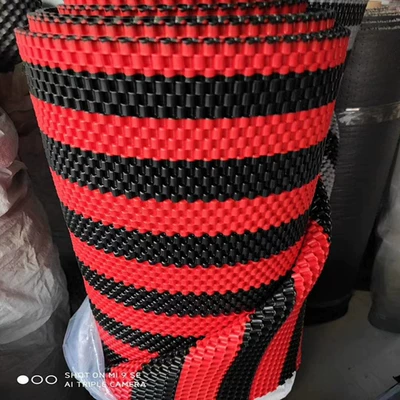 Manufacturer's Dual-Color Ball Chain Pvc Car Floor Mats, Thickened and Densified Plastic Material, Universal Type for Car Interiors (Universal Foot Pad) - 129-meters-black-and-red