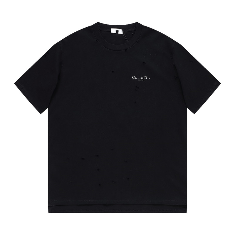 南油高品原標DI家紅書網紅金破穴は古い破壊プリント男女ゆるい半袖tシャツを作った|undefined