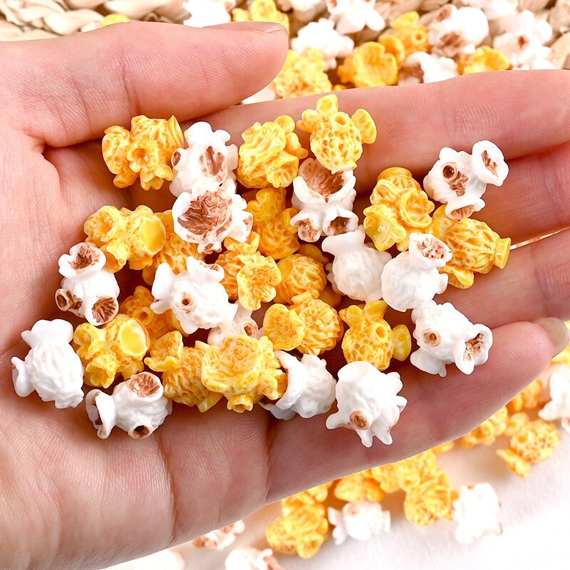 Simulated Popcorn DIY Earrings Accessories Materials Micro Landscape Photo Props Resin Food Toy Popcorn Accessories Simulated Popcorn DIY Earrings Accessories Materials Micro Landscape Photo Props Resin Food Toy Popcorn Accessories