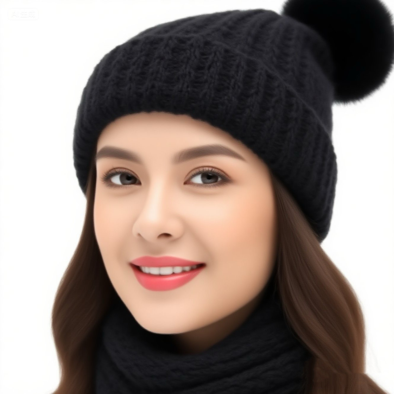 Cappello lavorato a maglia caldo foderato in pile, per ciclismo all'aperto, all'ingrosso, in filato spesso, con pompon, per autunno e inverno, da donna_voghion.com