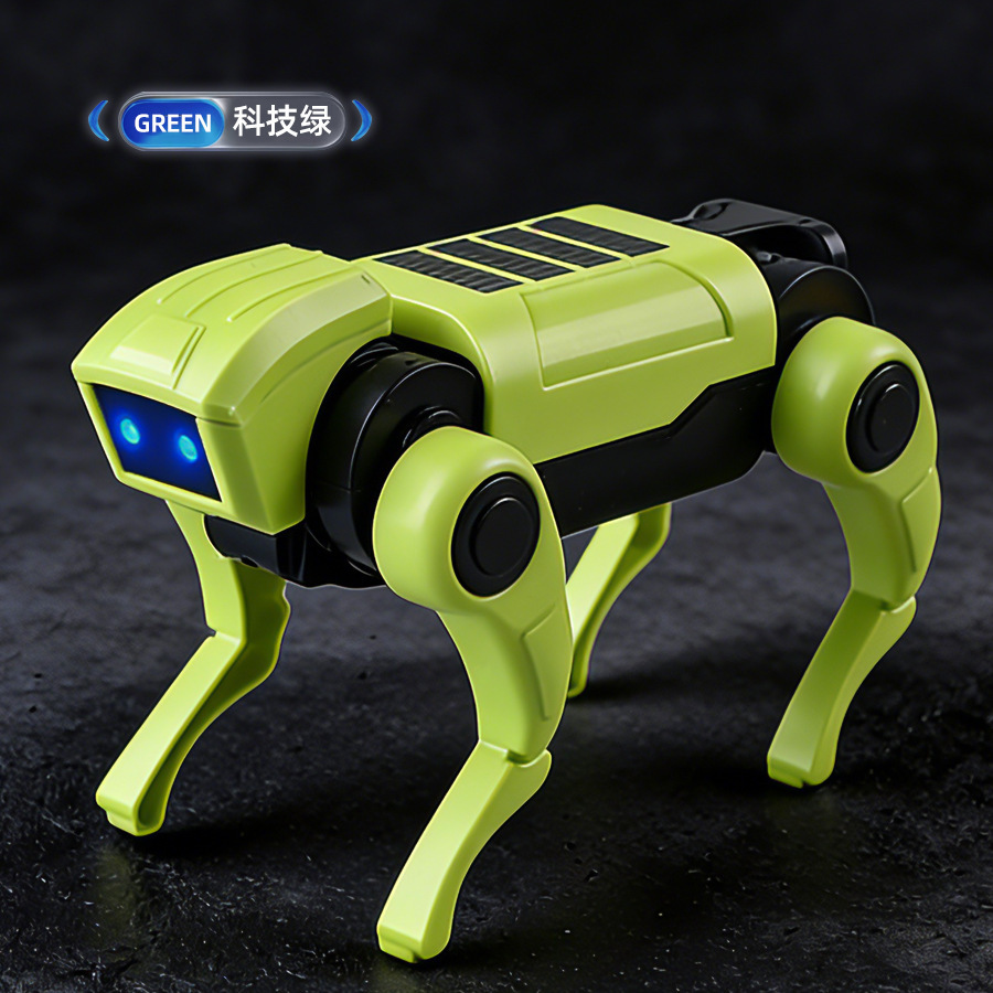 Ciencia y educación perro mecánico eléctrico niño perro mecánico luz ensamblaje robot biónico perro electrónico puzzle juguete