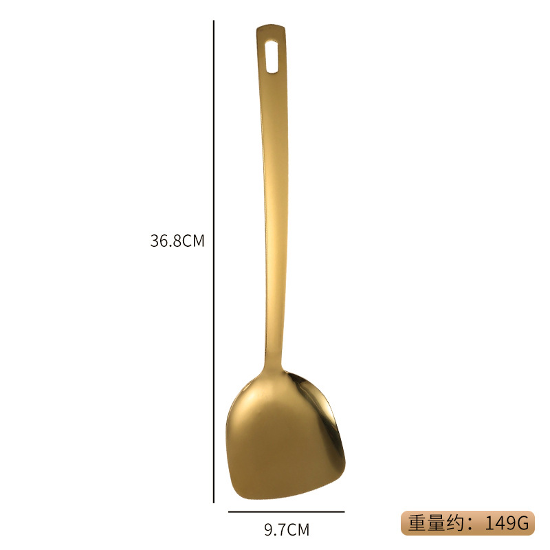 스퀘어 핸들 싱글 홀 주걱 [골드]]