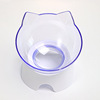 Cat bowl, dog bowl cat single bowl non -skid cat bowl sliding mouth factories wholesale can cross -border neck transparent pet bowl tall