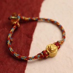 直播引流爆款货源3D硬金十二生肖手链999足金黄金挂坠本命年手链