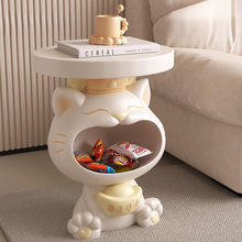 招财猫边几落地摆件收纳存钱罐简约风客厅沙发卧室边几家居装饰品