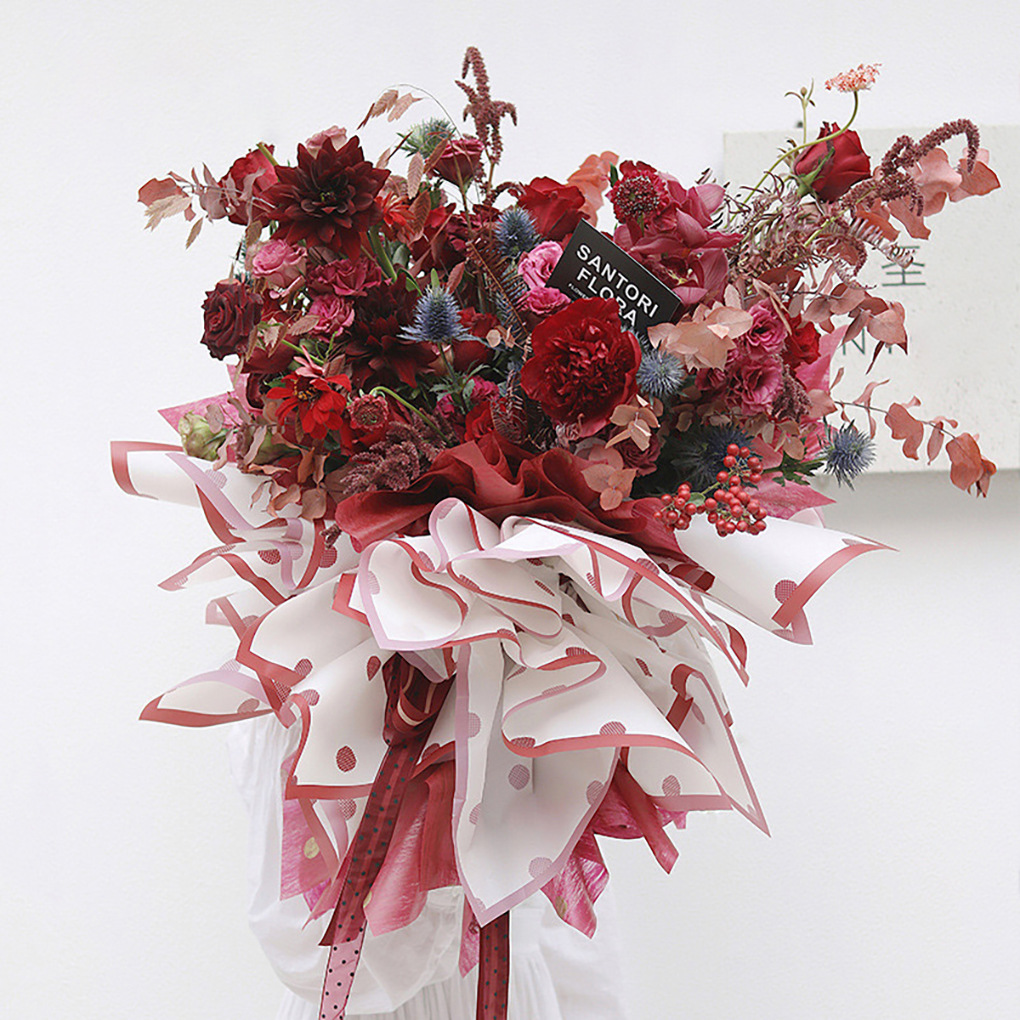 Li Zhirun impermeable punto Han Su papel ramo de flores de embalaje de papel ondulado punto de niebla de pan flor borde de papel para usted