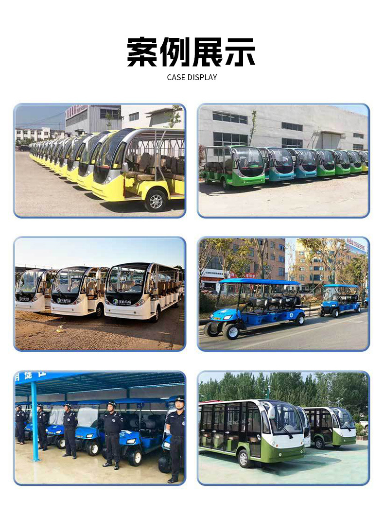 Electric Golf Sightseeing Car 8-Seater Hotel Shuttle Bus Tourist Car Golf Cart