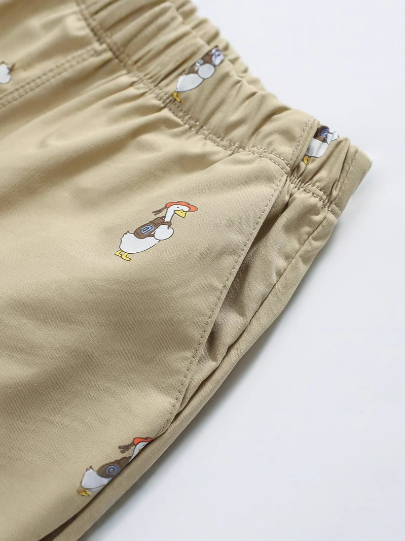 Little maven2024 verano niño traje de manga corta polo de algodón pantalones cortos estampados niños de dos piezas