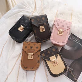 跨境印花手机包2024women bag手机包批发女包时尚百搭链条斜挎包