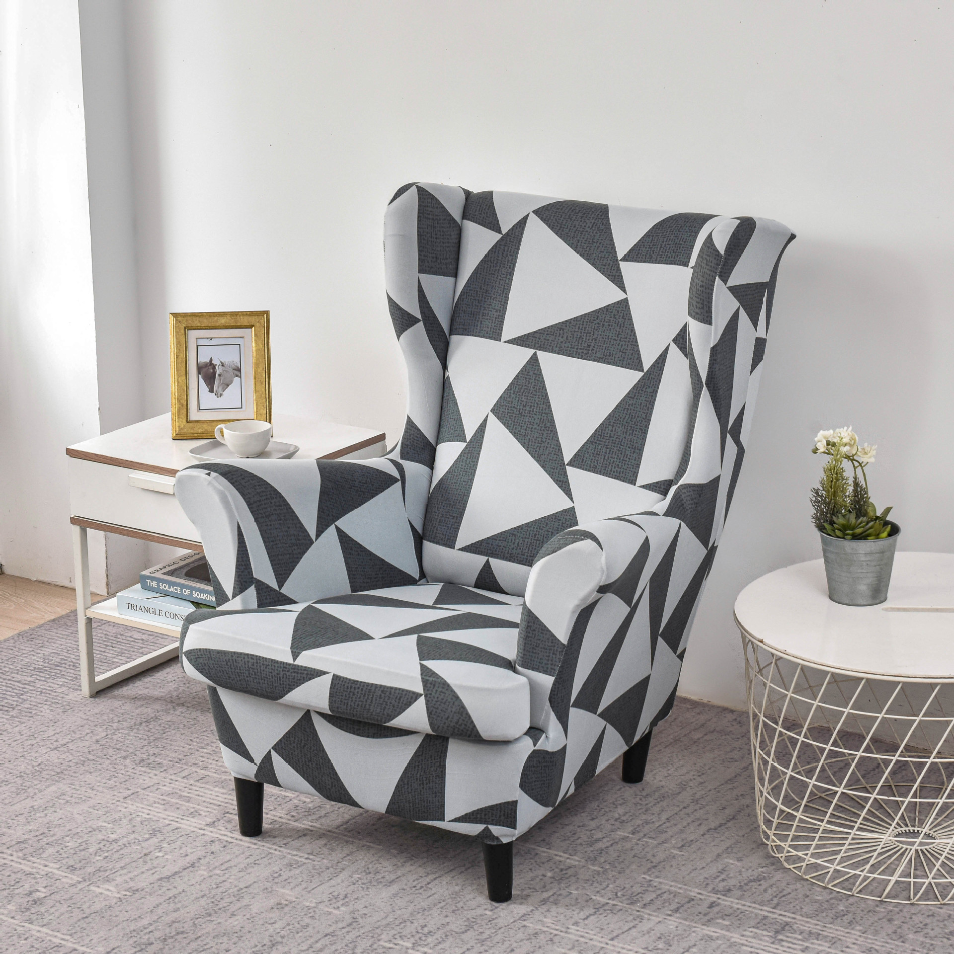 Sesselhusse Für Ohrensessel Elastischer Sofabezug_voghion.com