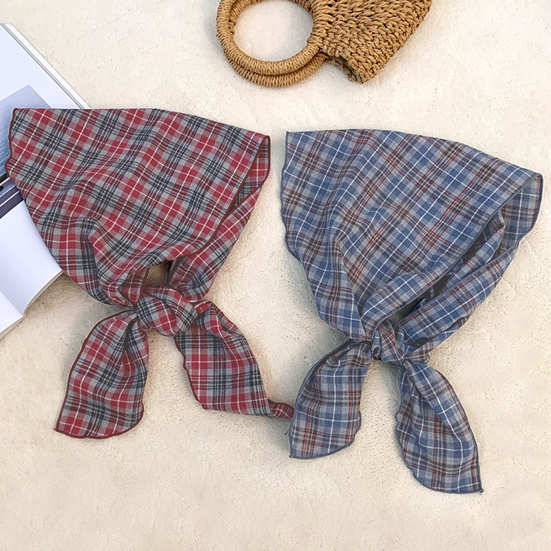 Pañuelo de seda de alta calidad, pañuelo a cuadros de arte japonés, banda para el cabello, bufanda de todo fósforo, bufanda decorativa, bufanda triangular, cortina de pedos de cintura