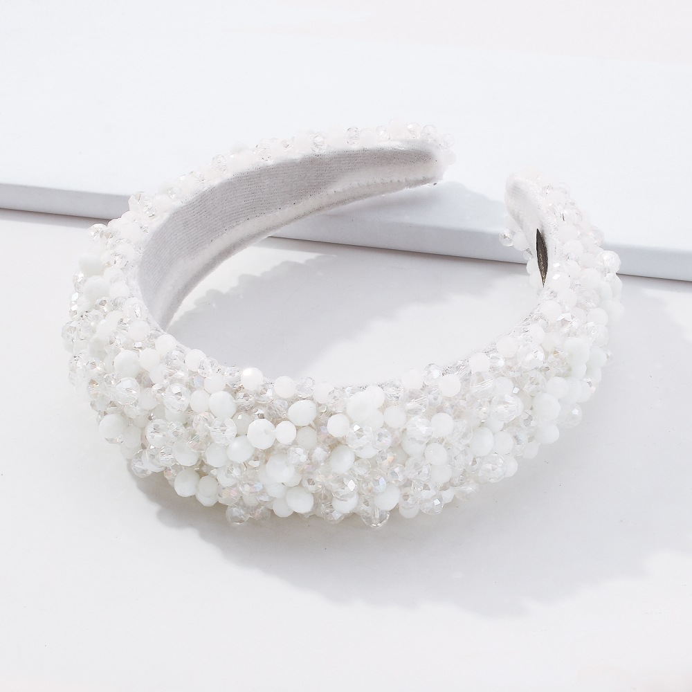 Fashion Thick Sponge Wide Brim Rhinestone Headband display picture 9