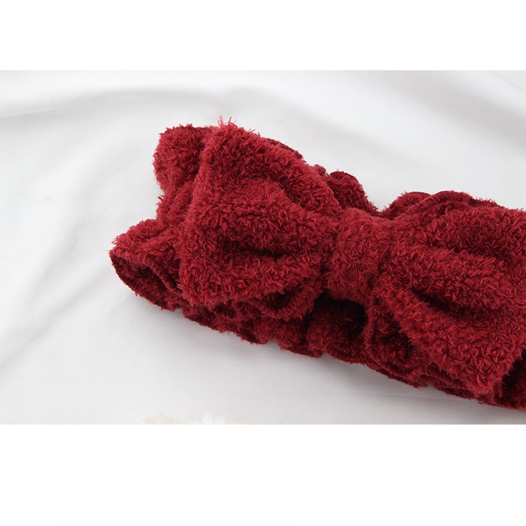 Estilo coreano vapor terciopelo arco banda de pelo de ala ancha femenina dulce cara lavado maquillaje banda de pelo diadema joyería al por mayor