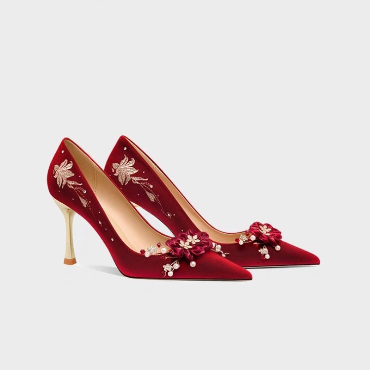 Wedding Shoes Bridal Shoes 2025 New Red High Heel Xiuhe Wedding Shoes Wedding Dress Thick Heel Bridesmaid High Heels Women's Single Shoes Wedding Shoes Bridal Shoes 2025 New Red High Heel Xiuhe Wedding Shoes Wedding Dress Thick Heel Bridesmaid High Heels Women's Single Shoes