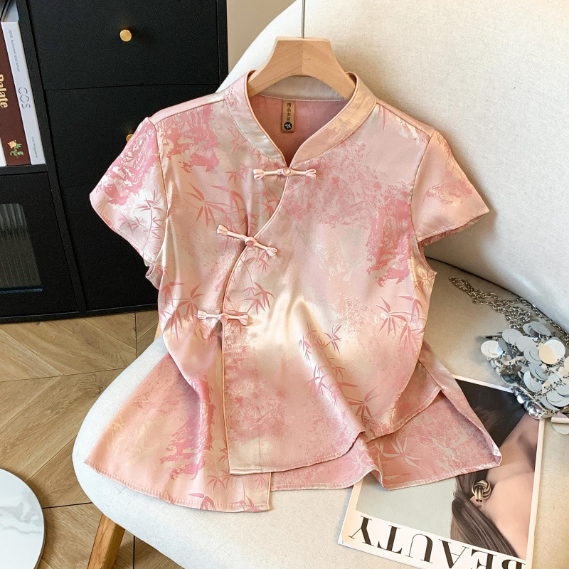 2026 Summer New Style National Style New Chinese Style Silk Jacquard Vest for Women, Elegant and Versatile Shirt Top 2026 Summer New Style National Style New Chinese Style Silk Jacquard Vest for Women, Elegant and Versatile Shirt Top