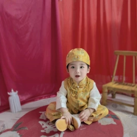 童民族服装;童旗袍/唐装;童马甲