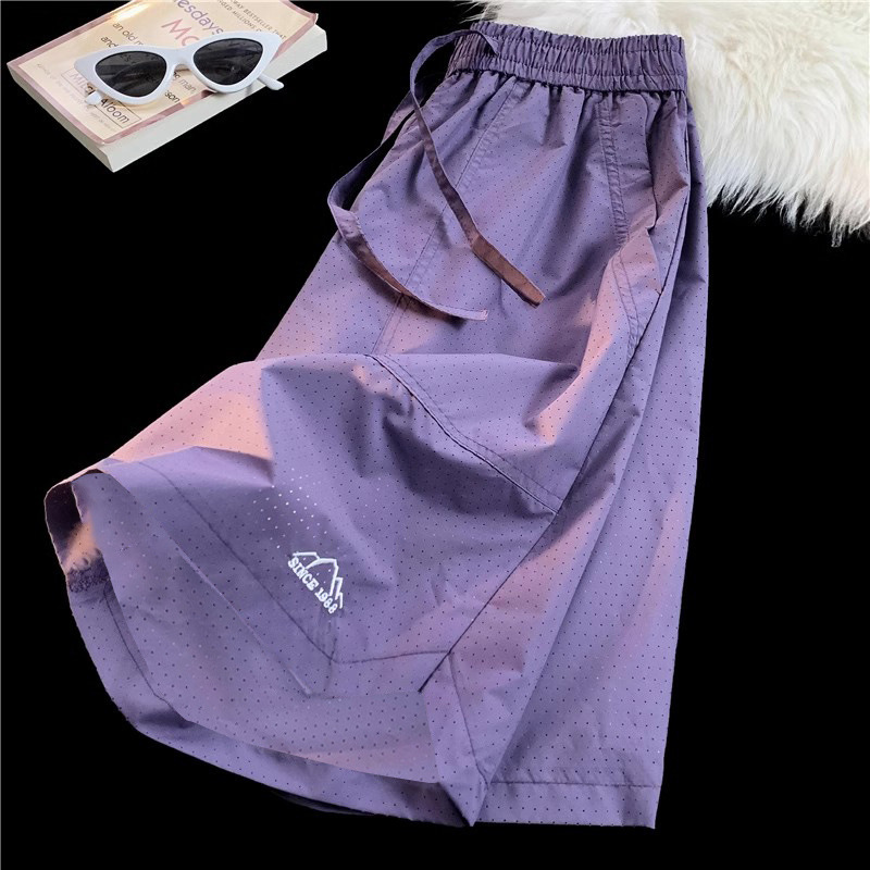 Sports Shorts Women's Breathable Casual plus size Loose Five-point Pants Fashionable Unique Casual Fitness Running Beach Pants