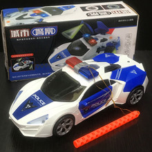 中秋手提灯笼儿童电动特技开门警车360度旋转声光音乐灯笼玩具批