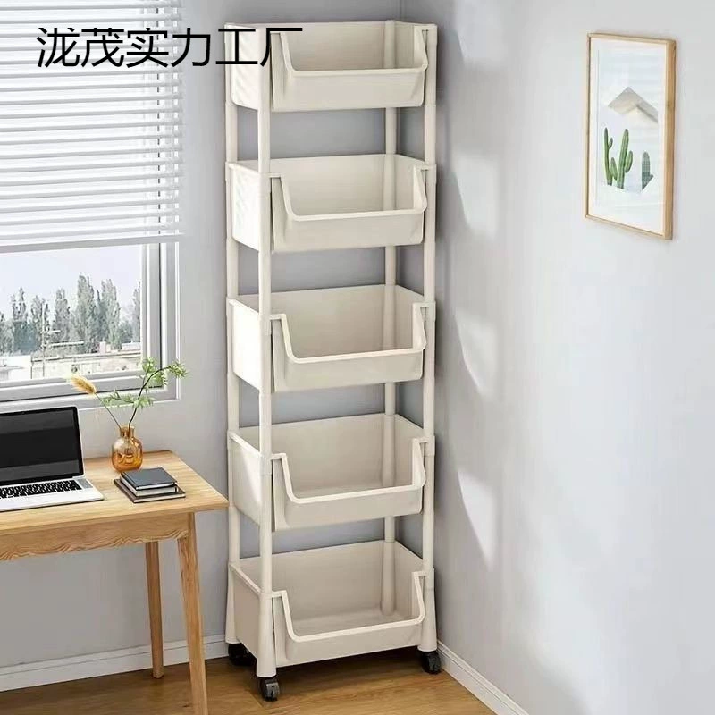 Подставка для хранения на полу многослойные шкивы гостиная спальня для детей небольшой книжный шкаф для маленьких тележек для хранения мобильных книжных полок