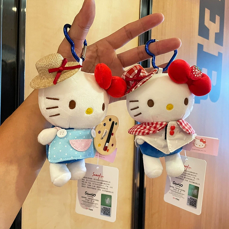 Hello Kitty, плюшевая подвеска, подлинная кукла, брелок