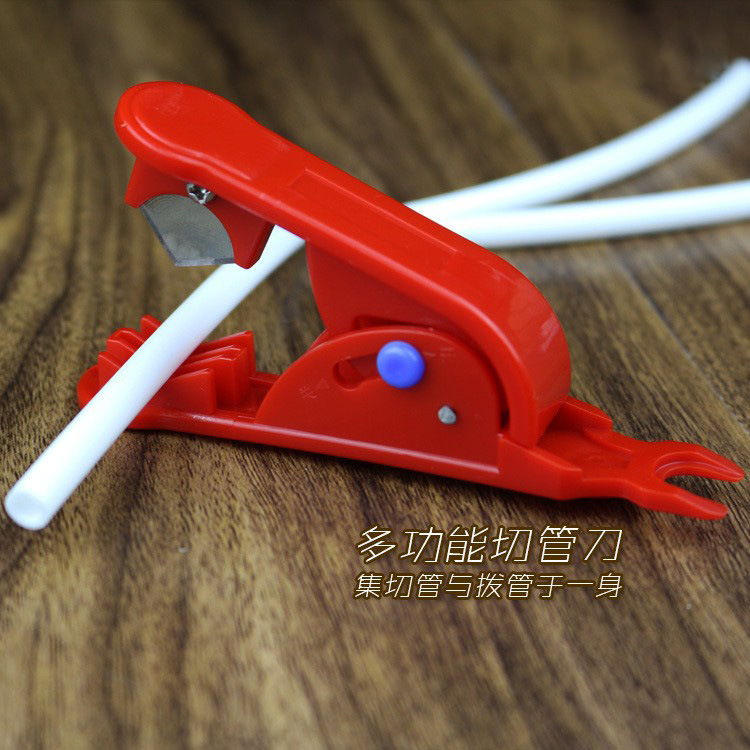 2 puntos 3 puntos purificador de agua PE tubo herramienta de corte de acero inoxidable multi-función cortador de tubo