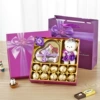 Purple acrylic gift box, 25 cells