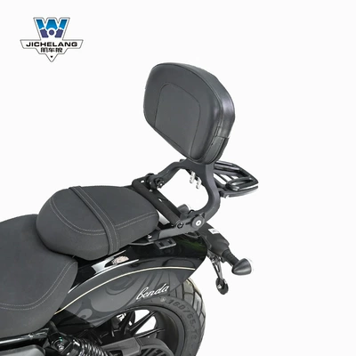Muscle car Wolf suitable for Benda jinjila 450 multi-function folding backrest adjustable backrest tail shelf tail (Motorcycle tail) - jinjila-450-multi-function-backrest-black-front-and-rear-telescopic-height-adjustable