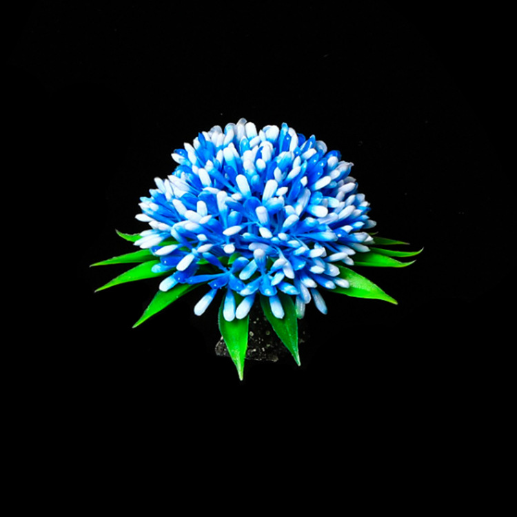 Planta acuática decorativa para acuario – simulación de pasto y flores para paisaje y desove de peces Pavo Real