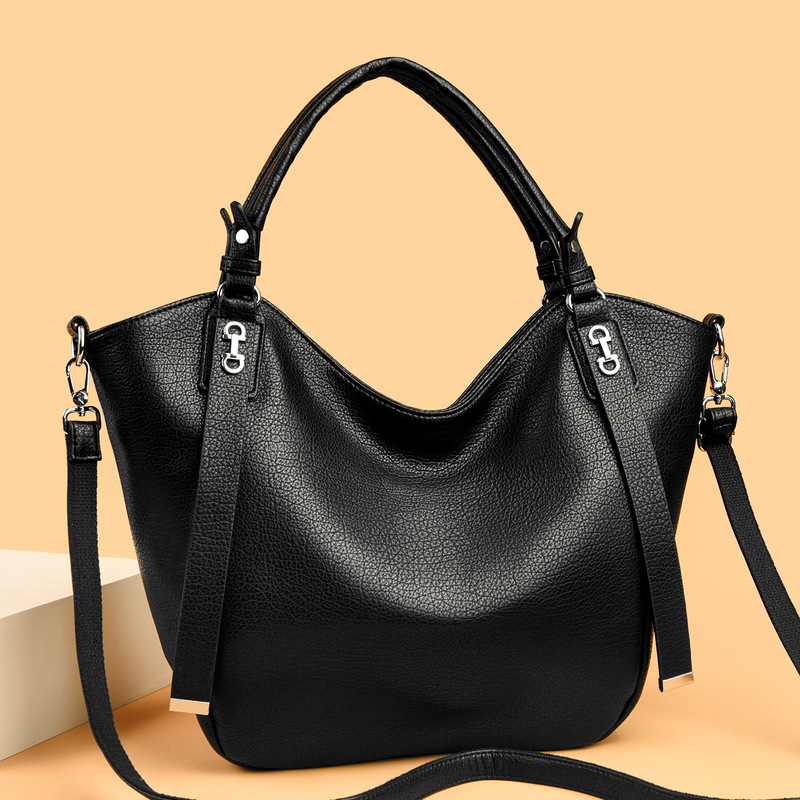 Cross-border exclusive supply of European and American vintage patchwork vegan leather shoulder bag, large-capacity soft leather versatile crossbody handbag for women Cross-border exclusive supply of European and American vintage patchwork vegan leather shoulder bag, large-capacity soft leather versatile crossbody handbag for women
