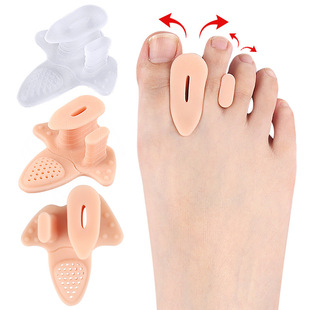 Thumb valgus toe divider soft shock absorption massage clip forefoot pad with hole thickened toe separator