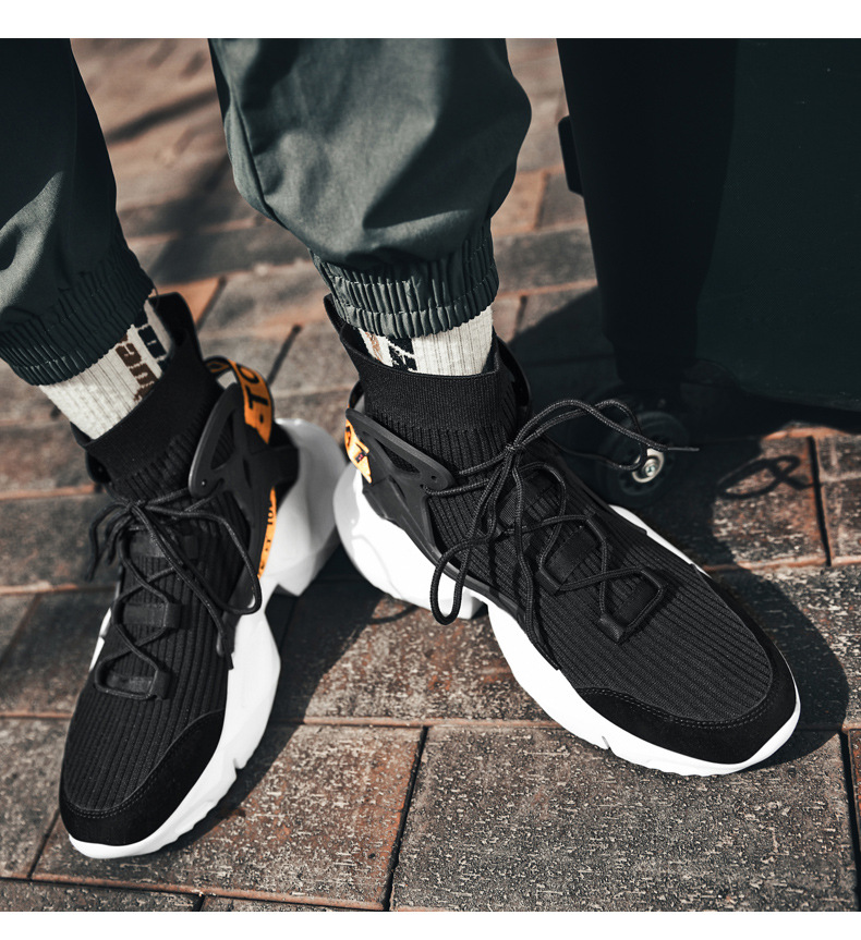 Men's in summer breathable mesh fly woven thin style 2023 new high top socks, sports odor prevention, casual dad trendy_voghion.com