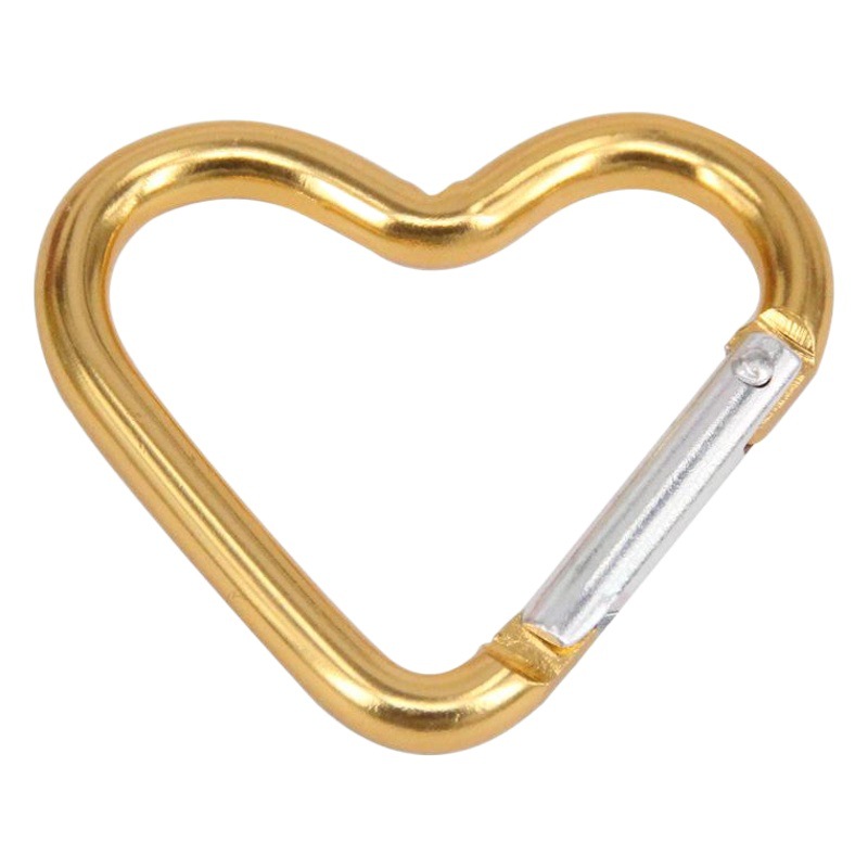 Hebrew 5 aluminum alloy shaped color outdoor safety Peach Buckle small heart-shaped mountaineering buckle spot supply