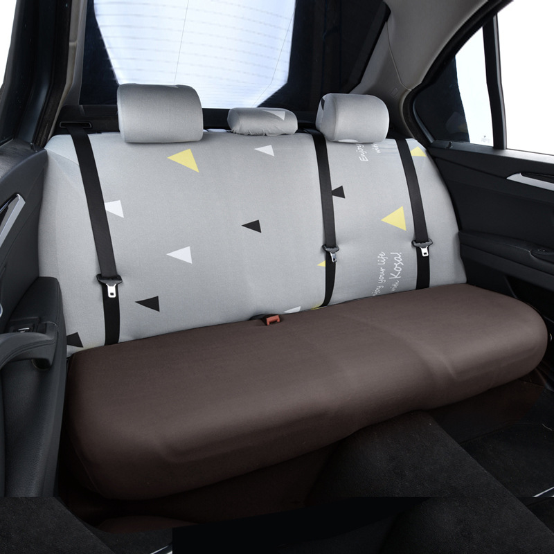 Car Rear Backrest Protective Cover Elastic Four-Season Universal Fabric Dust Cover Backrest Headrest Split Cover
