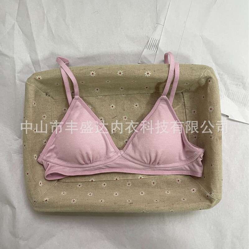 New Merino Sheep Wool Triangle Cup Small Breast Sexy Intimates Women's No Rims Spaghetti Straps Beautiful Back Bra