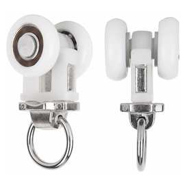 跨境窗帘门帘轨道轴承滑轮配件滑轮子辅料滚轮钢片直轨弯轨静音轮