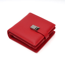 女士钱包PU软皮三折小清新短款零钱包卡包大容量批发现代简约实用