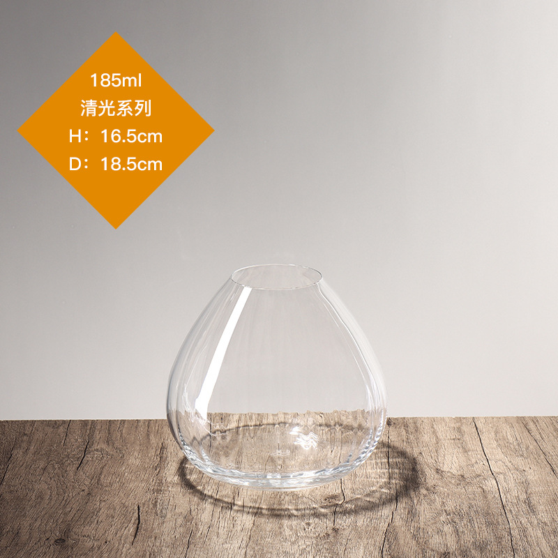 Lex sin plomo cristal vasos grandes estilo europeo simple viento transparente alta permeabilidad sala de estar hidropónica decoración de flores secas
