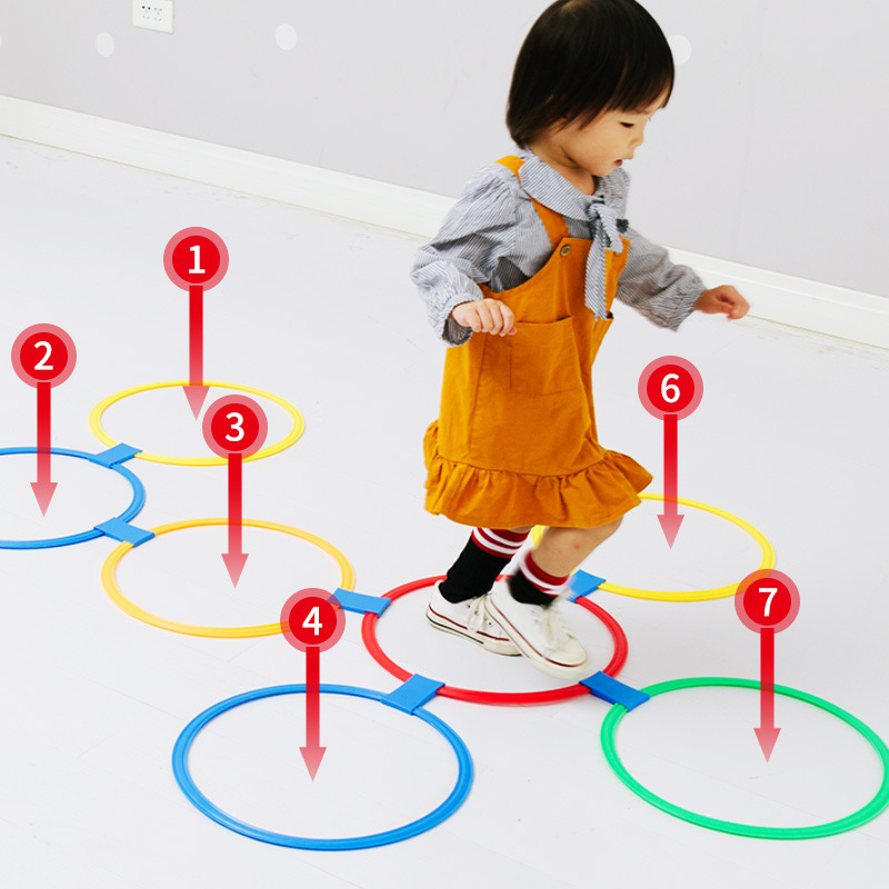 sensory system training equipment children hopscotch circle hopscotch plaid toy kindergarten parent-child physical exercise vestibule sensory system training equipment children hopscotch circle hopscotch plaid toy kindergarten parent-child physical exercise vestibule