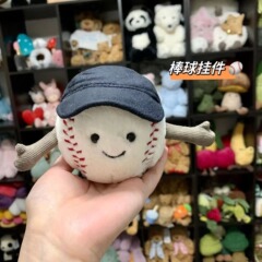 Insアニメかわいい野球帽子ストラップ趣味スポーツ野球キーホルダーバックパックストラップ