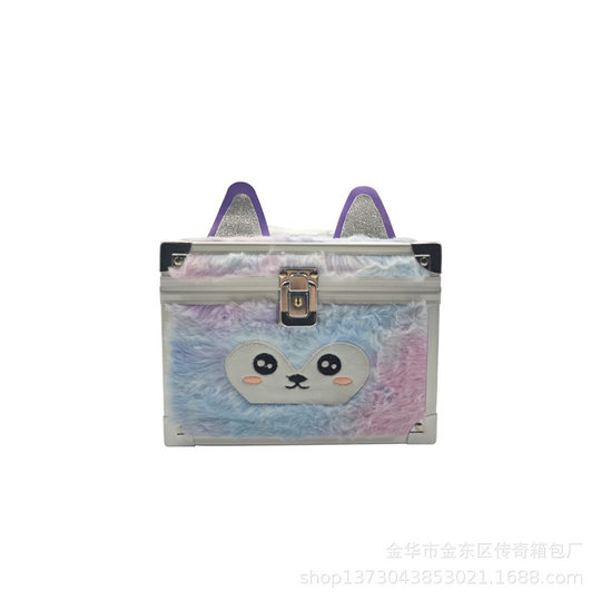 Aluminum Alloy Mao Makeup Case Embroidery Beauty Makeup Beauty Nail Art Toolbox Jewelry Skin Care Products Storage Suitcase
