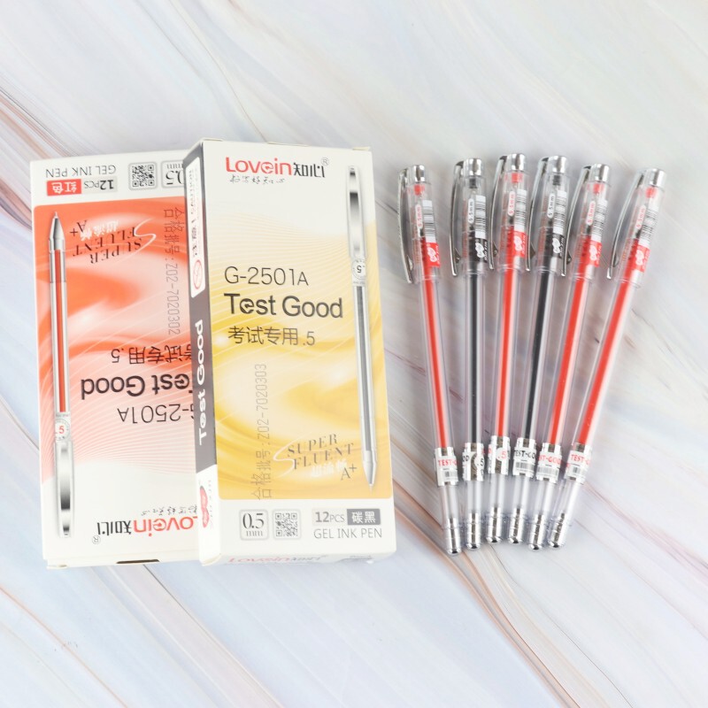 Authentic bosom 0.5 gel pen 2501 full needle pen refill student pen examination financial Black sign pen